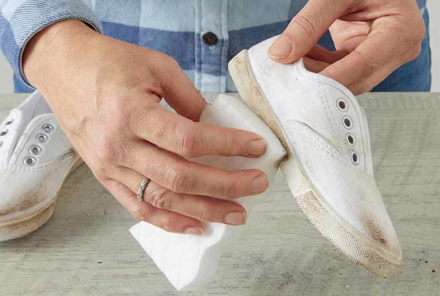 آموزش نحوه تمیز کردن انواع کفش و کتونی سفید 